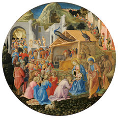 Adoration of the Magi, tondo by Fra Angelico and Filippo Lippi, c. 1450 (NGA, Washington)